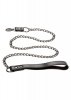 Obroża i smycz do BDSM Collar With Chain Leash Black